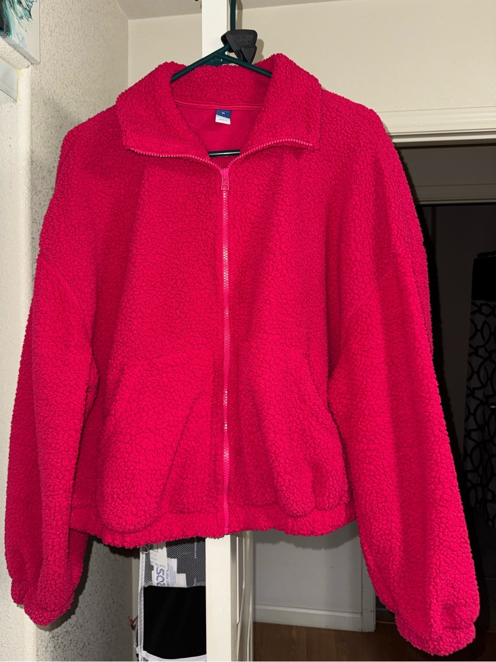 Old Navy Hot Pink Sherpa Zip-Up